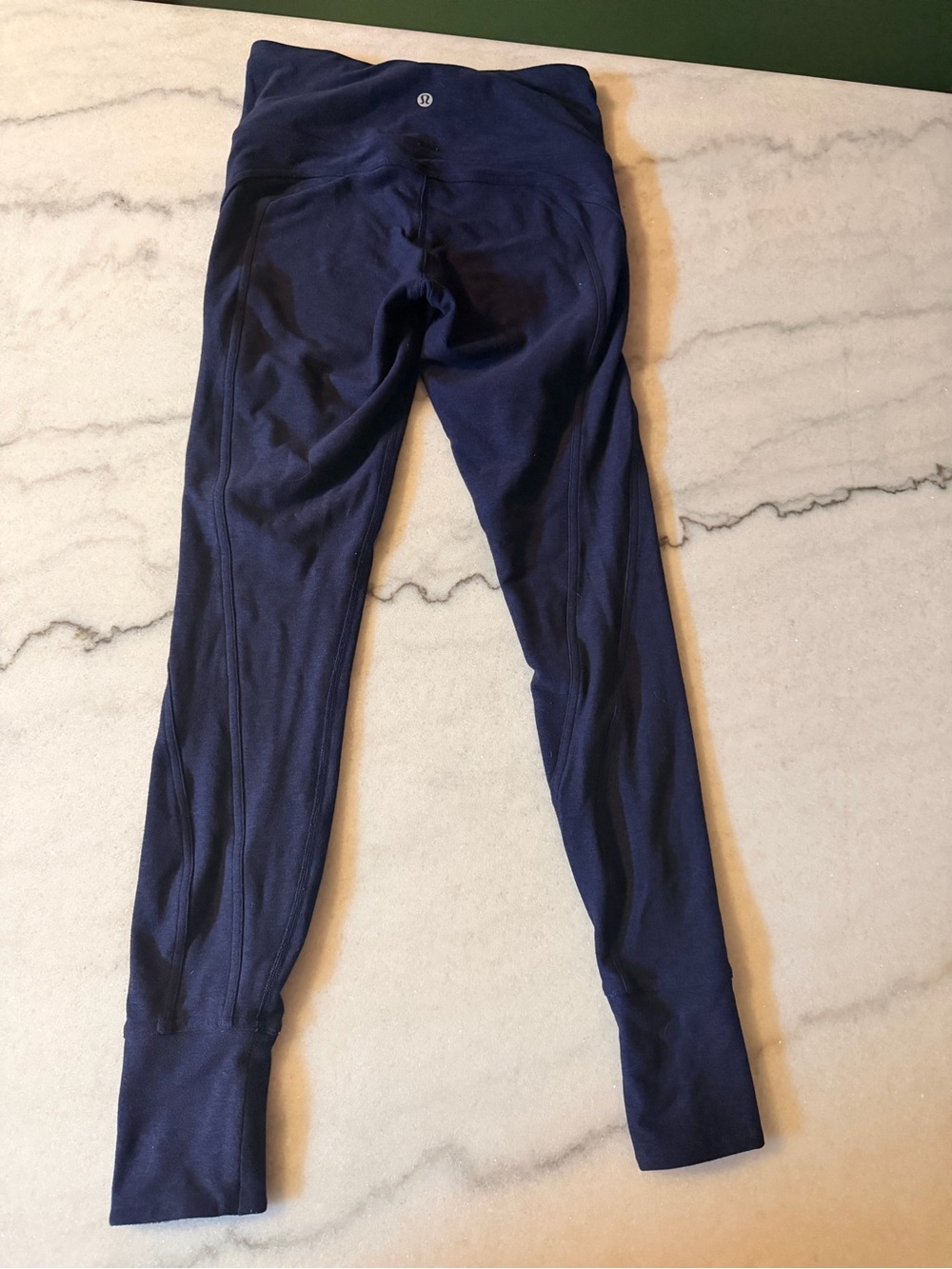 lululemon rush hour tight heathered hero blue/black